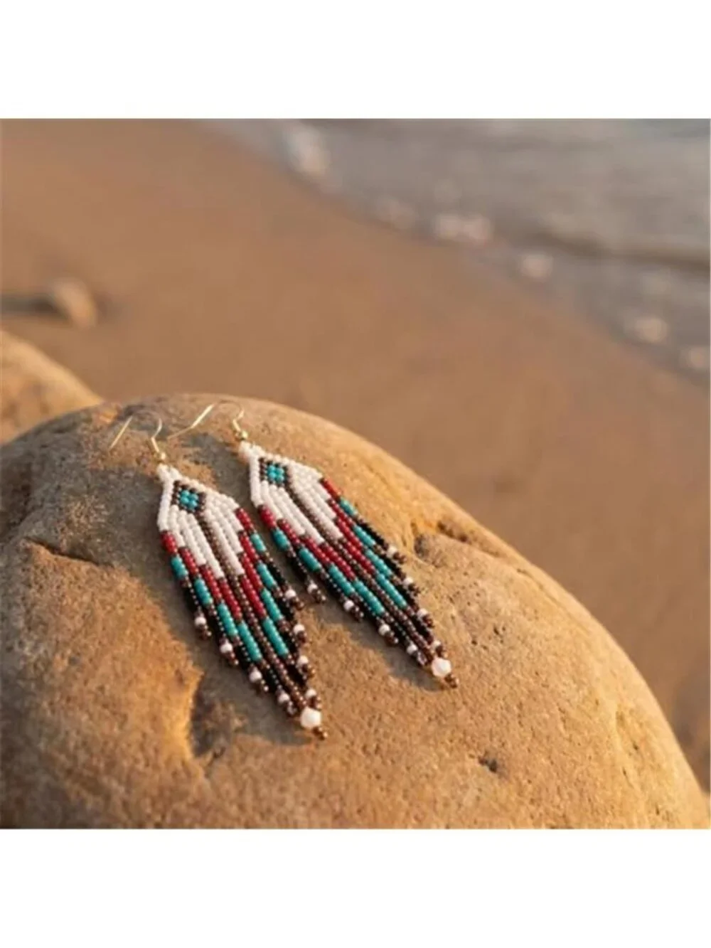 Lightweight Long Beaded Dangle Earrings Women